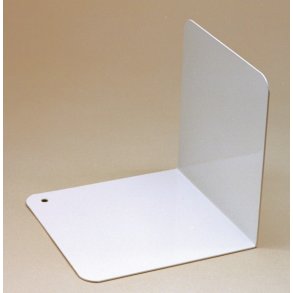 Bogsttter vinklet metal 12,5cm hvid 1 stk