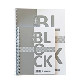 kollegieblok u/H A5 kvadreret 70 ark 70g