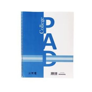 Kollegieblok A4 m 4 huller linieret