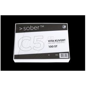 Konvolut Sober C5 Hvid 90g P&S (100)