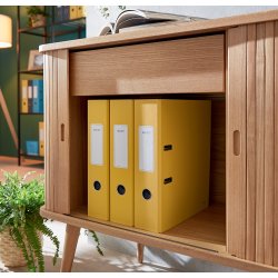 Brevordner Cosy 180&deg; A4 80mm gul