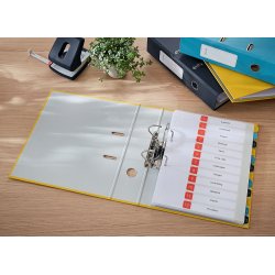 Brevordner Cosy 180&deg; A4 80mm gul