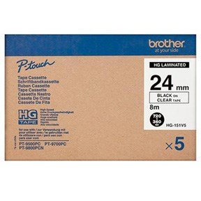 Brother HG tape 24mm black on clear (5)