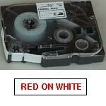 Brother TZe tape 18mmx8m red/white