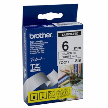 Brother TZe tape 6mmx8m black/white