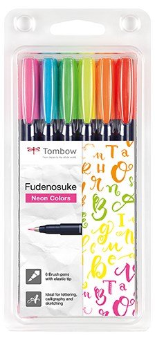 Brush pen Tombow Fudenosuke hrd neon ass (6)