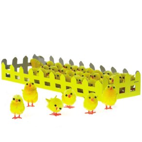 Chenille kylling gul 3cm