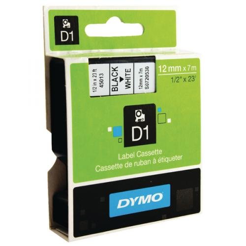 Dymo Tape D1 12mmx7m black/white