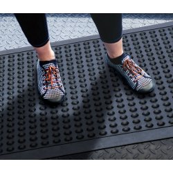 Doortex anti-fatigue gummi mtte 61x91 cm sort