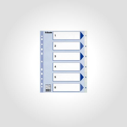 Register PP A4 1-6 hvid