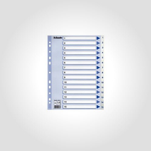 Register PP A4 1-15 hvid