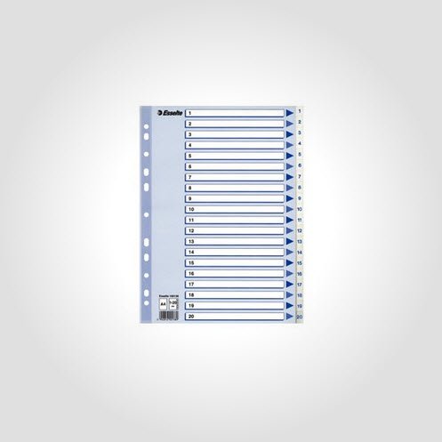 Register PP A4 1-20 hvid