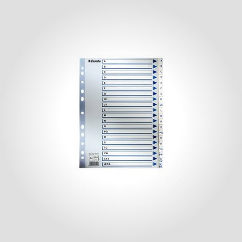 Esselte Register PP A4 A- hvid