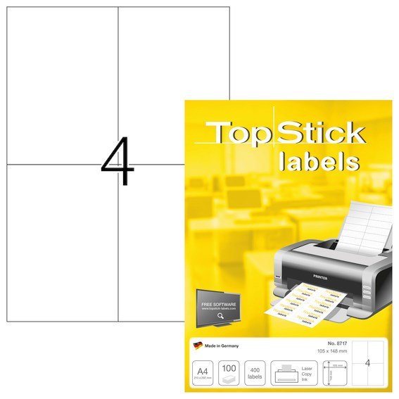 Etiketter TopStick 105x148,5mm (100)