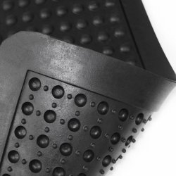 Floortex anti-fatigue gummi mtte 90x150 cm sort