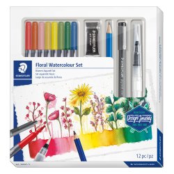 Floral vandfarvest t/akvarel ass (12)