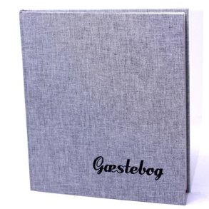 Gstebog med Tryk 23x25 Gr