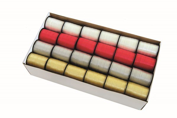 Gavebnd med blonder 18mmx10m 4 Assorteret farver