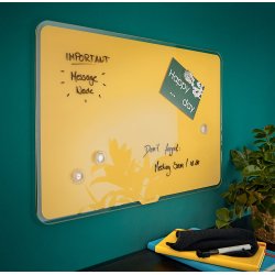 Glastavle Cosy 80x60cm detailpak gul