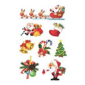 Herma Stickers Decor Julemanden med slde og gaver