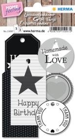 HERMA HOME gift tags black &amp; white