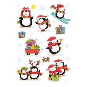 Herma Stickers Magic vinter pingviner