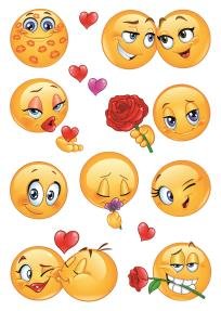 Herma Stickers Valentine's Day Smiley