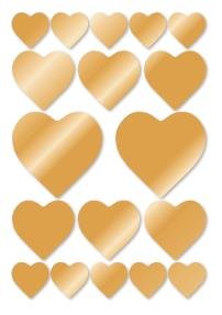 Herma Stickers Decor Guld Hjerter