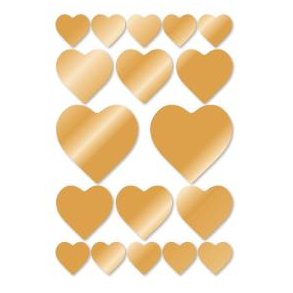 Herma Stickers Decor Guld Hjerter