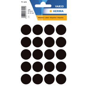 Etiketter HERMA Vario  19 mm sort (100)