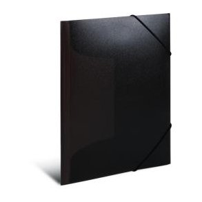 A3 PP elastikmappe, sort