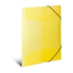 A3 PP elastikmappe, gul