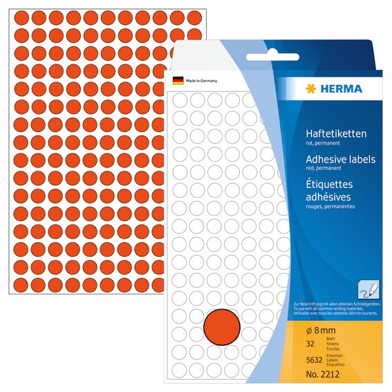 Mrkningsetiketter HERMA rd  8mm