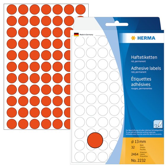 Mrkningsetiketter HERMA rd 13mm