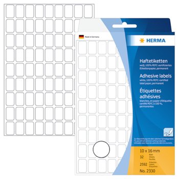 Mrkningsetiketter HERMA vit 10x16