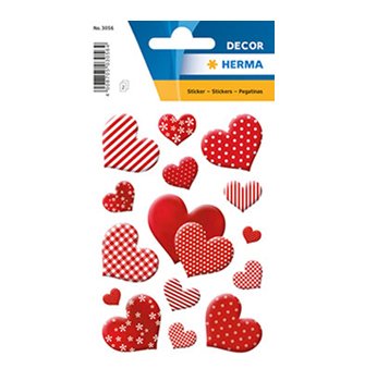 HERMA Decor stickers mnstret hjerter 3ark