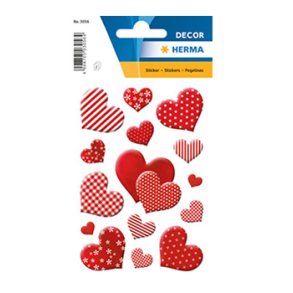 HERMA Decor stickers mnstret hjerter 3ark
