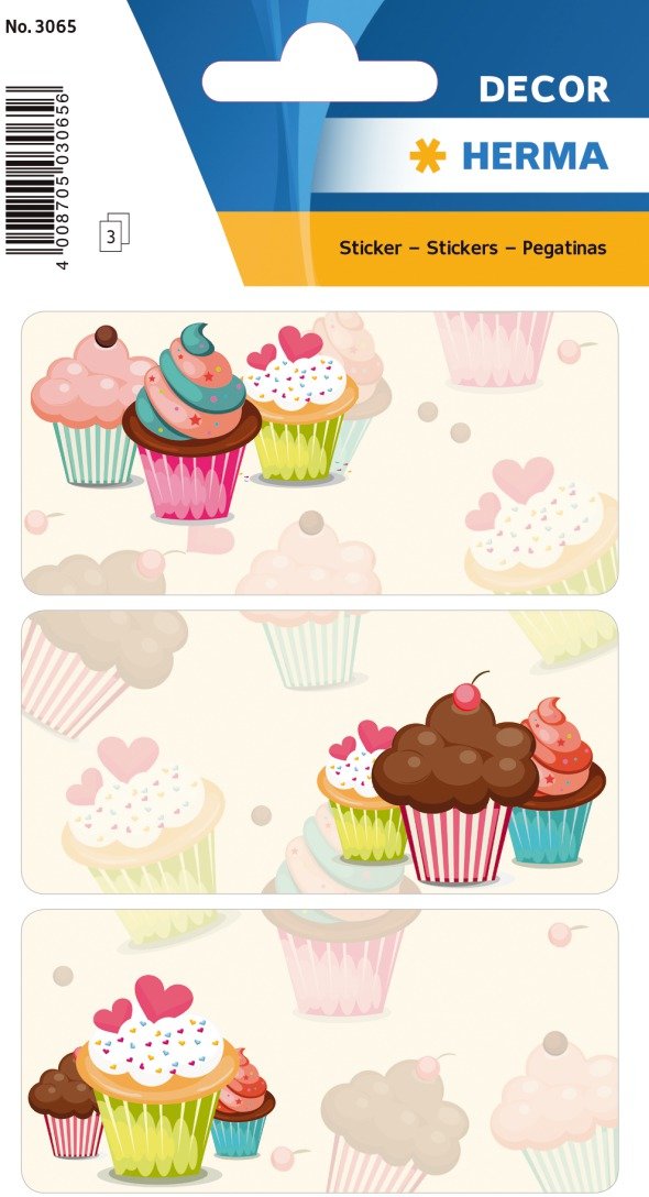 Herma etiketter cupcake