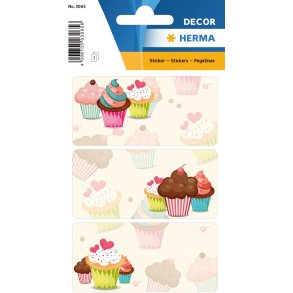 Herma etiketter cupcake