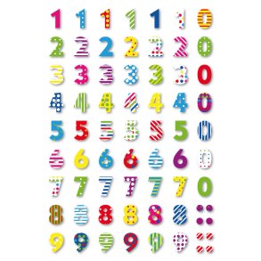 HERMA Magic stickers farvede 0-9 tal 1ark