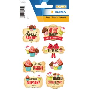 Herma Stickers Cupcakes Bageri