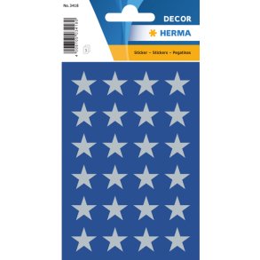 Stickers HERMA Decor stjerner slv 15mm