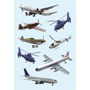 HERMA Decor stickers flyvemaskiner 3ark