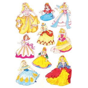 HERMA Decor stickers med prinsesser 3ark