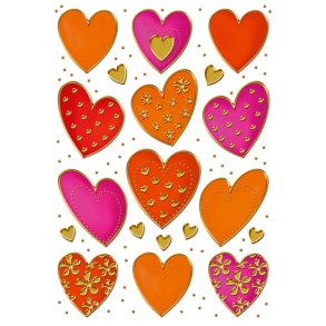 Herma Stickers hjerter med kant