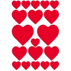 Stickers HERMA Decor hjerter rd