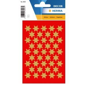 Stickers HERMA Decor stjerner guld 13mm