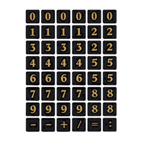 Herma Vario etiketter Tal Guld/Sort 0-9 13x13mm