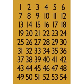 Etiketter HERMA Vario Tal 1-100 guld 13x12mm