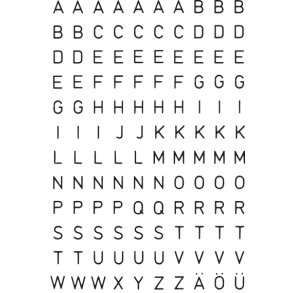 Etiketter HERMA Vario bogstaver A-Z black 5mm